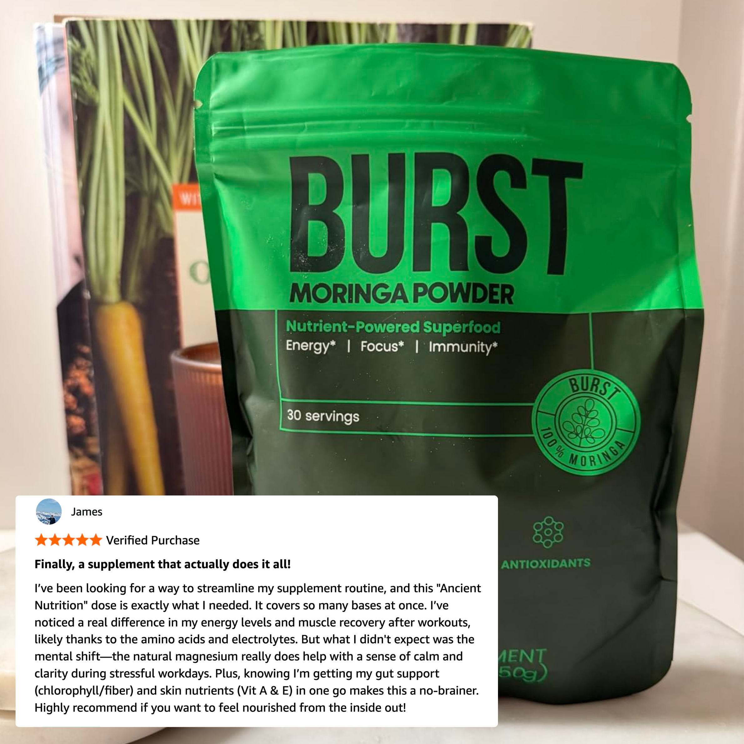 Organic BURST Moringa Powder