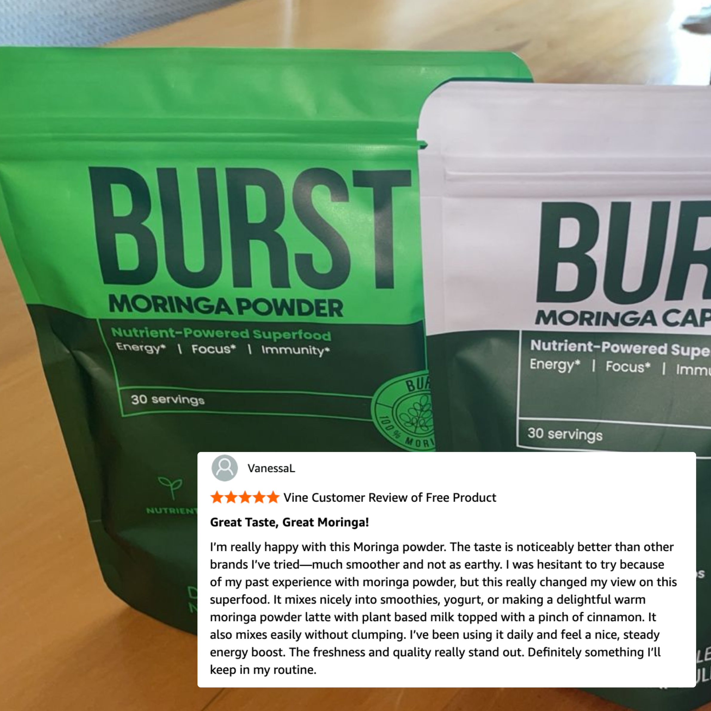 Organic BURST Moringa Powder
